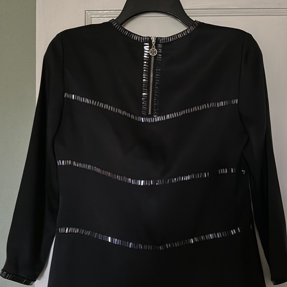 TORY BURCH Black Sequin Silk Shift Dress - Picture 11 of 16